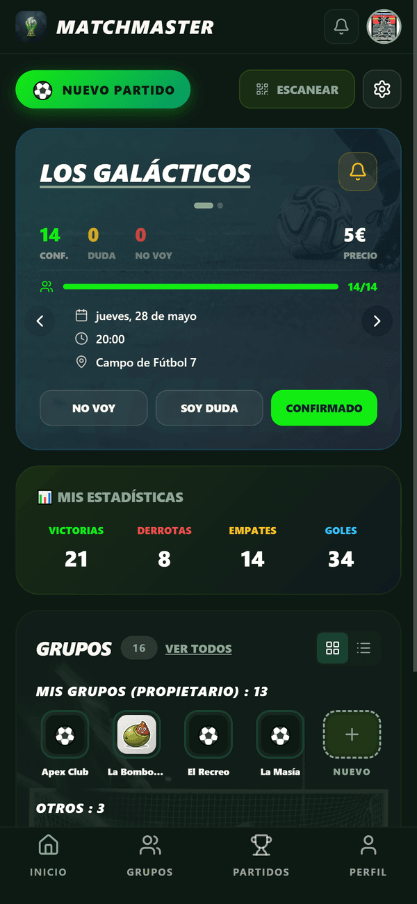 MatchMaster Dashboard